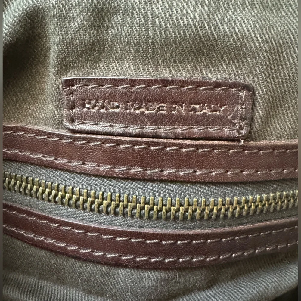 JOHN VARAVATOS Italian Leather Messenger Bag - Picture 7 of 16